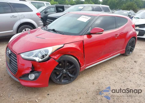 2013 Hyundai Veloster Turbo W/Black z USA, uszkodzony, nr VIN KMHTC6AE1DU110874